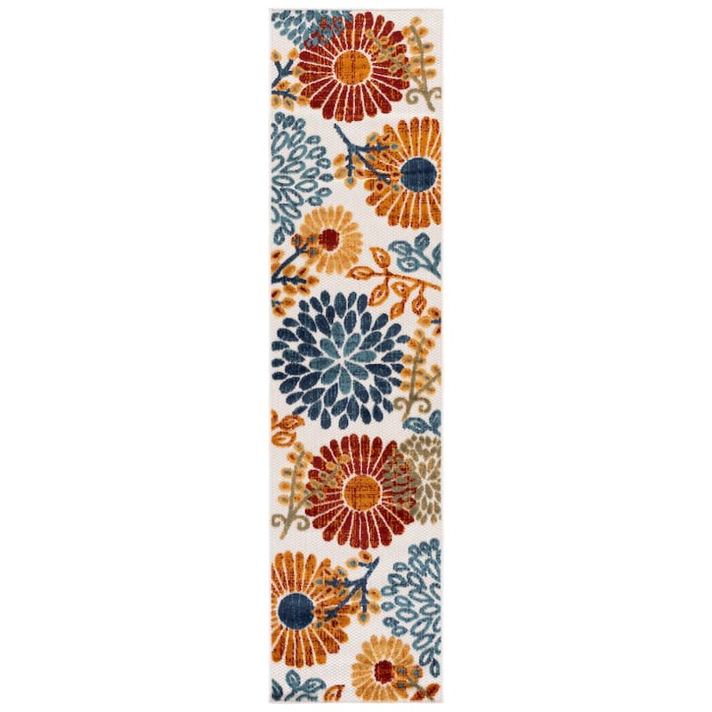 SAFAVIEH Cabana Hillechien Indoor/ Outdoor Waterproof Patio Floral Rug