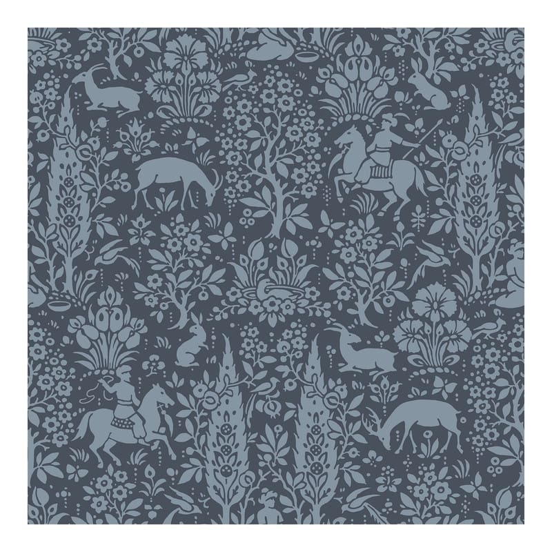 Crown Sherwood Dark Blue Woodland Wallpaper - 20.5 x 396 x 0.025