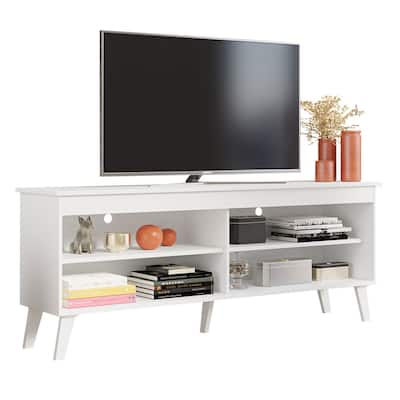 Madesa TV Stand Unit with 4 Shelves and Cable Management for 55, 65 Inch Media Modern Entertainment Center - 53 inches
