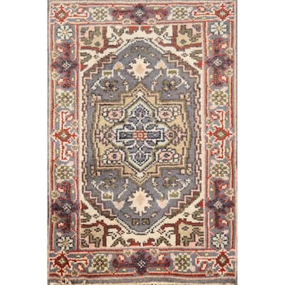 Gray Heriz Serapi Oriental Foyer Rug Hand-Knotted Wool Carpet - 2'0" x 3'0"