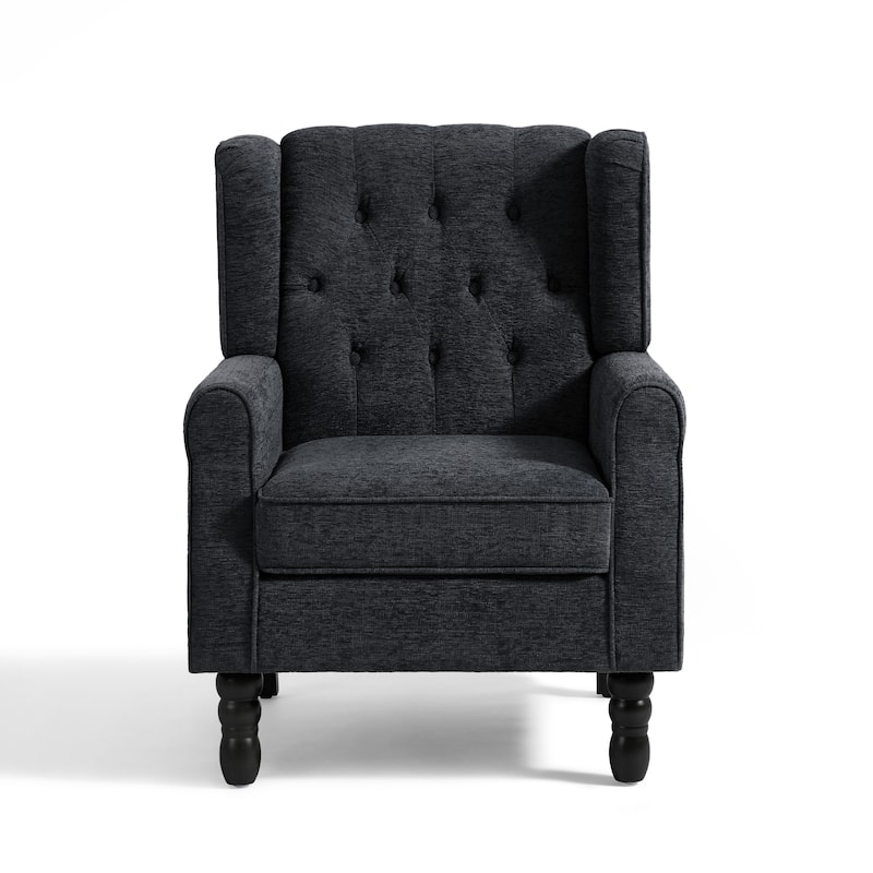 Button Tufted Wingback Upholstered Accent Chairs Set of 2