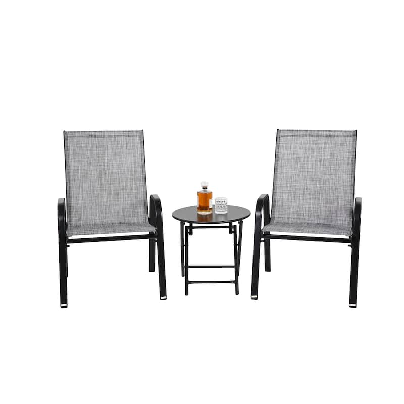 Outdoor Camping Chairs with Breathable Textilene Fabric