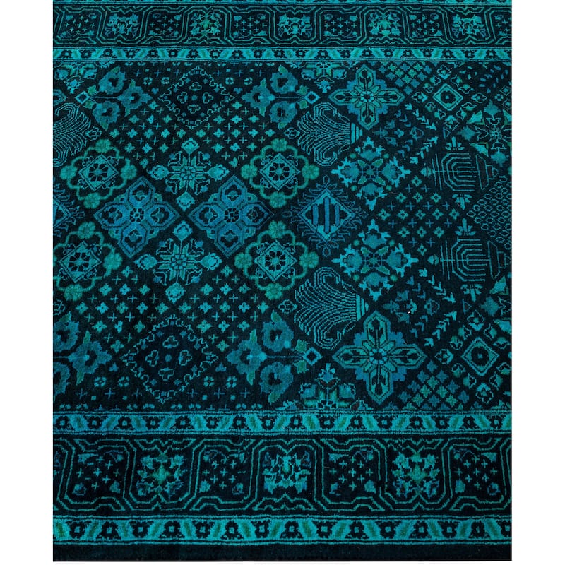 Overdyed One-of-a-Kind Hand-Knotted Area Rug - Black - 2' 7" x 10' 1"