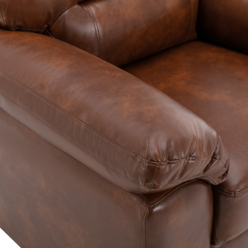 Morden Fort Faux Leather Upholstered Accent Chairs for Living Room