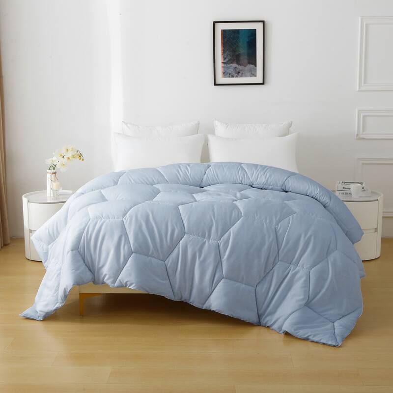 Better Style Home Oversized Microfiber Honeycomb Comforter Insert
