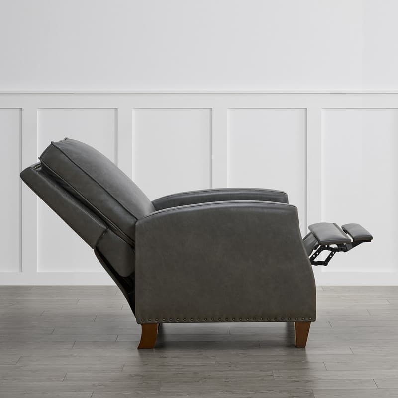Spruce & Spring Alston Push Back Recliner Chair with Nailhead Trims for Living Room