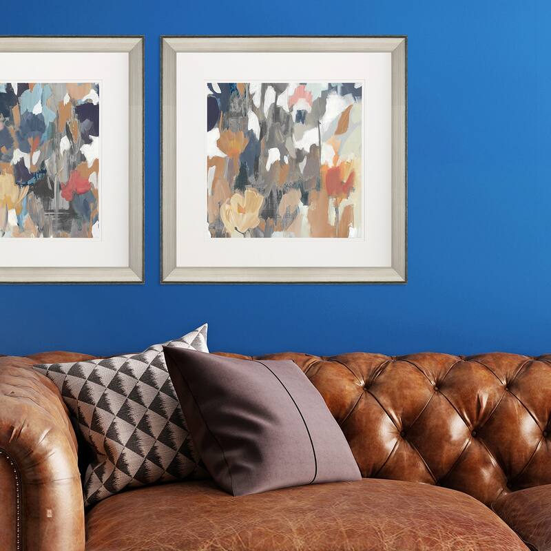 Corner Flower Stand II Framed Art Giclee Under Glass - Blue