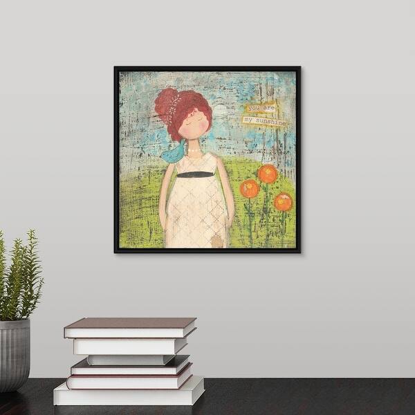 Shop You Are My Sunshine Black Float Frame Canvas Art