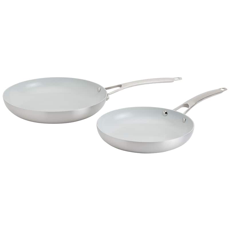 Smart Planet 2-piece Post-Consumer Recycled Aluminum Fry Pan Set - 9.5" & 11" - 9" & 11.5"