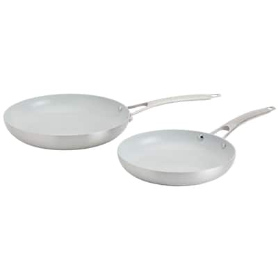 Smart Planet 2-piece Post-Consumer Recycled Aluminum Fry Pan Set - 9.5" & 11" - 9" & 11.5"