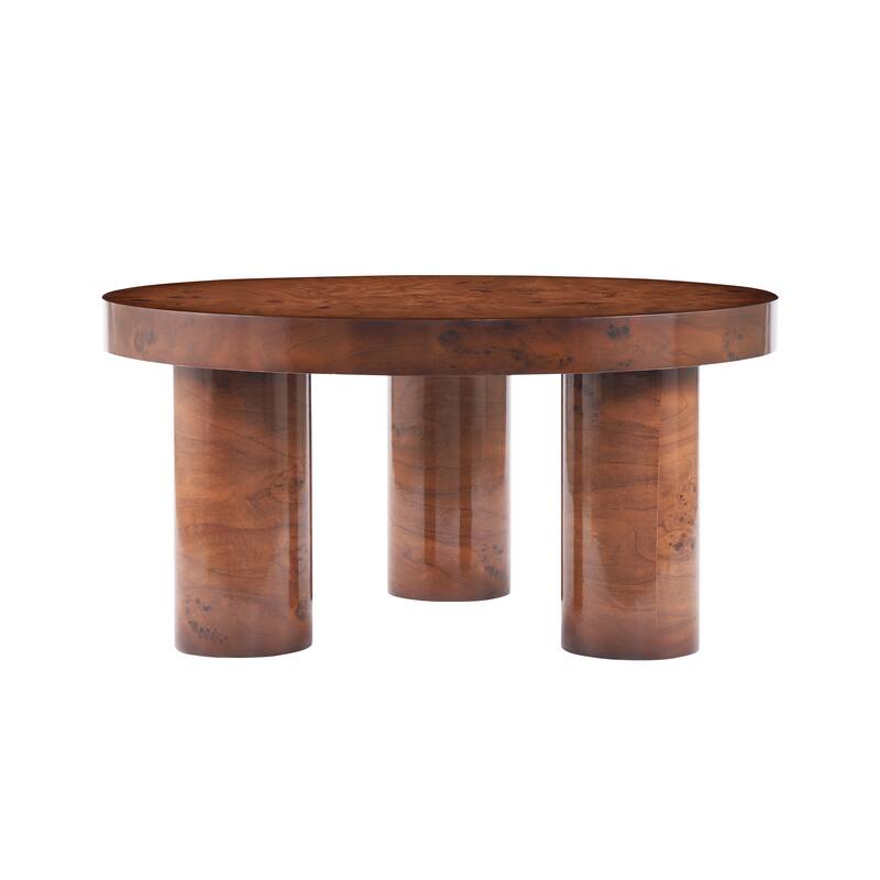 Christopher Knight Home - Barrister Modern 31.5" Round Coffee Table with Sculptural 3-Leg Base, Versatile for Living Areas