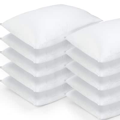 Hypoallergenic Soft/Medium Density Value 10 Pack Bed Pillow Sale- Set of 10