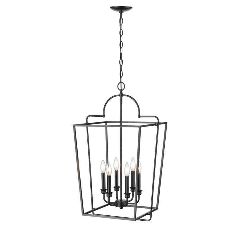 Metal 6 Light Pendant light - Matte Black