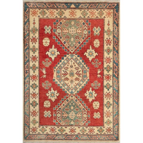 Momeni Heirlooms Kazak Hand Knotted Wool Red Area Rug - 3'9" X 5'1"
