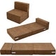 preview thumbnail 6 of 48, DoCred Kids Folding Sofa, Convertible Floor Mattress, Bed, Play Couch Brown