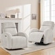 preview thumbnail 1 of 54, Power Swivel Rocker Glider Nursery Recliner with USB Port Set of 2 Camel - Corduroy