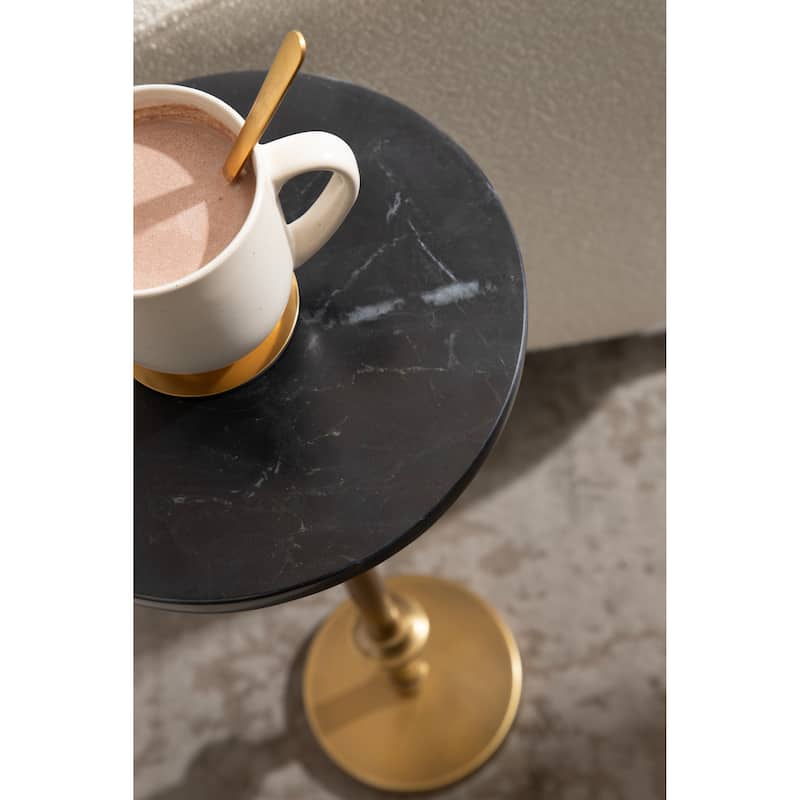 Kate and Laurel Engles Adjustable Marble Table and Plant Stand