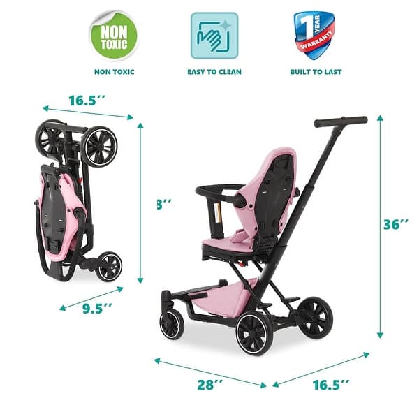 dimension image slide 2 of 3, Dream On Me Drift Rider Baby Stroller
