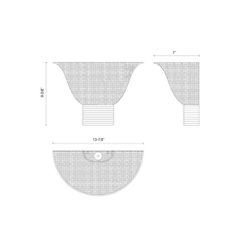 Alora Lighting WV667014 Rancho 10" Tall Bathroom Sconce with Rattan