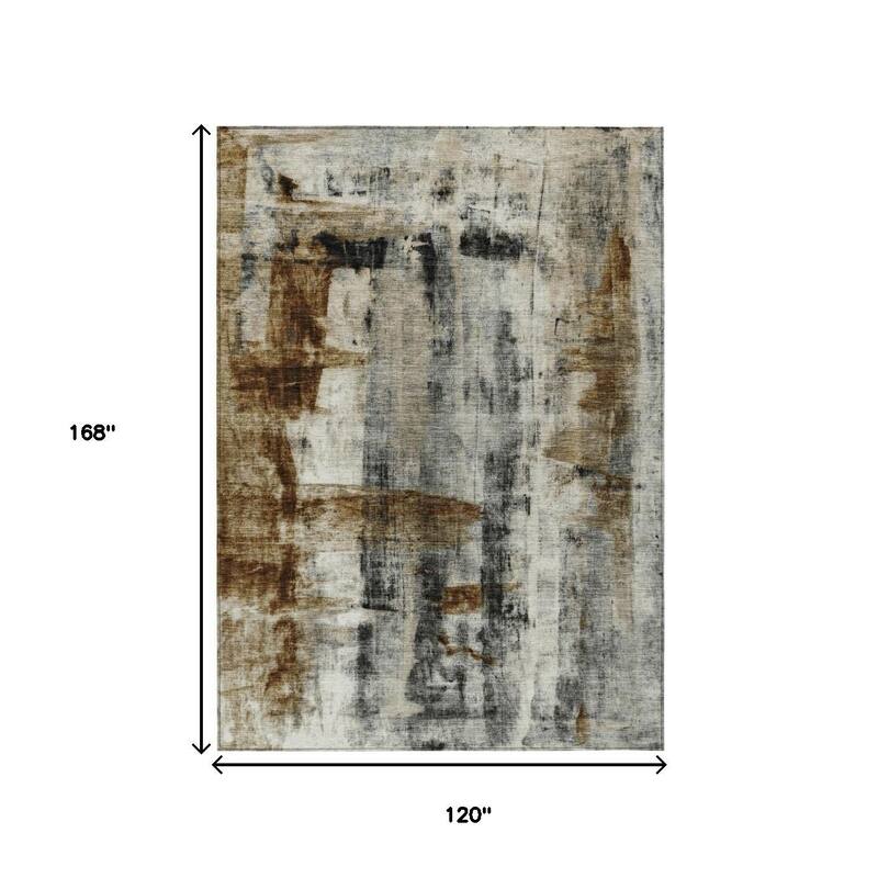HomeRoots Abstract Transitional Rectangle Outdoor Rug