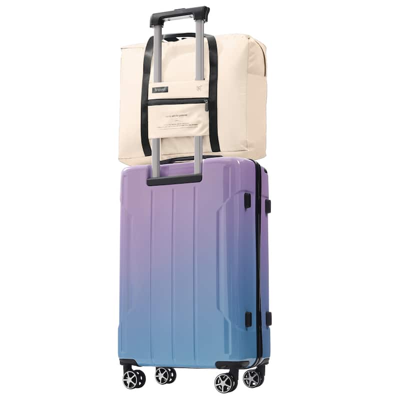 3-Piece, Modern Luggage Sets with Spinner Wheels, Built-in TSA Lock, Foldable Duffel Bag, for Boarding Travel