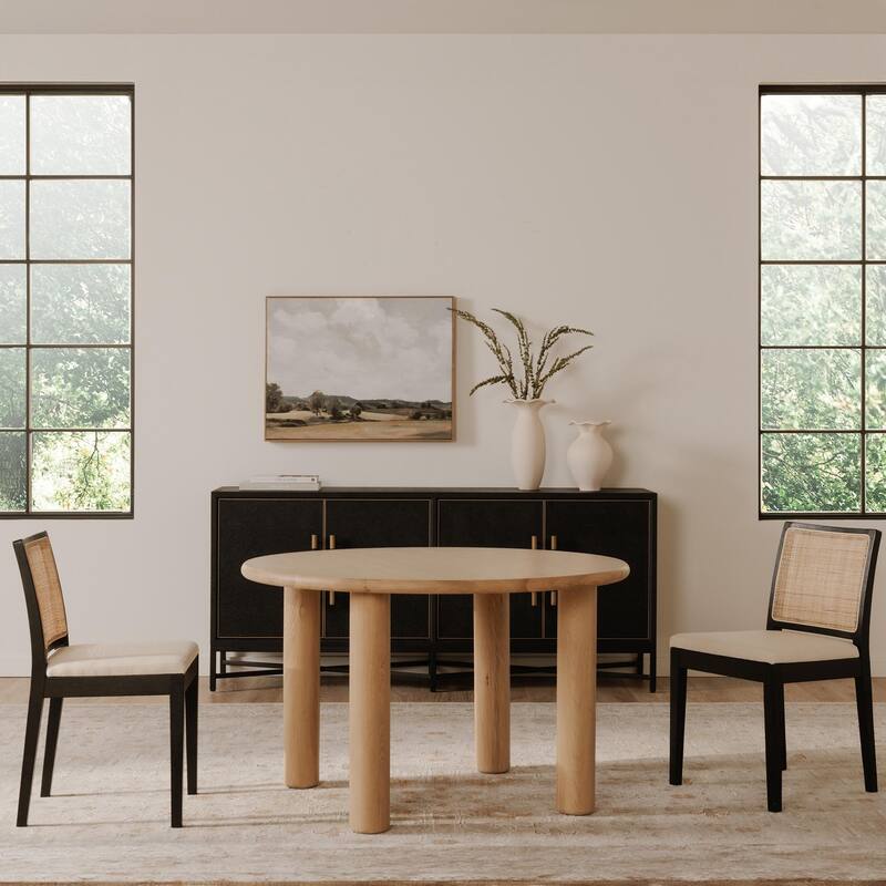 NADAAL STUDIOS Fable, Round Dining Table, Seats 4 - 48"W x48"D x29.5"H - Natural