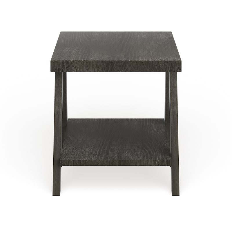 The Gray Barn Cedar Ridge Contemporary Replicated Wood Shelf End Table
