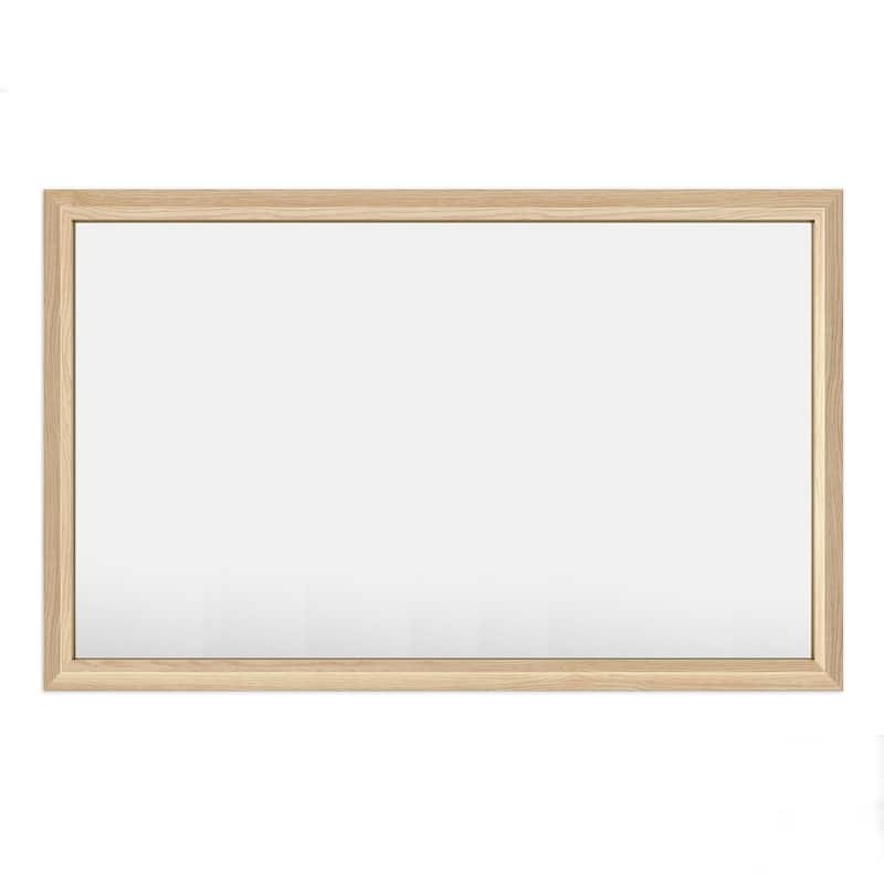 Beveled Metal Rectangle Framed Bathroom Vanity Tempered Glass Mirrors - 48" x 30" - Dark Brown