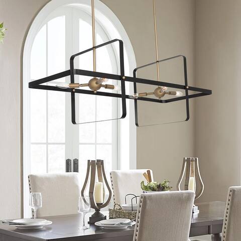 Modern 6 - Light Kitchen Island Linear Pendant - 42.13"x16.73"x16.54"