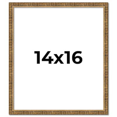 14x16 Frame Gold Solid Wood Picture Frame - Complete Modern Photo