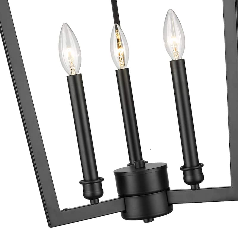 Millennium Lighting Lizabeth 3 Light Pendant Fixture in Matte Black