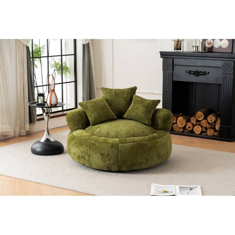 Round Bean Bag Chairs for Soft Chenille Cover