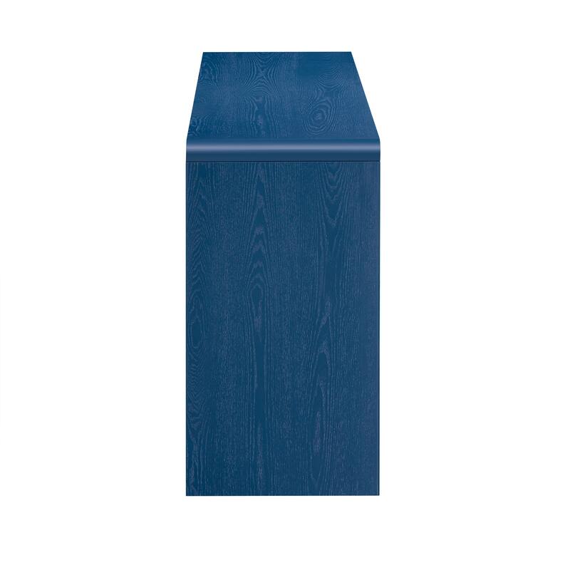 Rustic Console Table with 3 Fluted Drawers