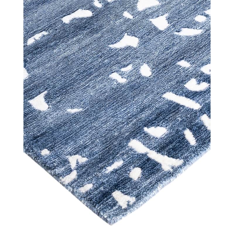 Modern One-of-a-Kind Hand-Knotted Area Rug - Gray, 9' 0" x 12' 1" - 9' 0" x 12' 1"