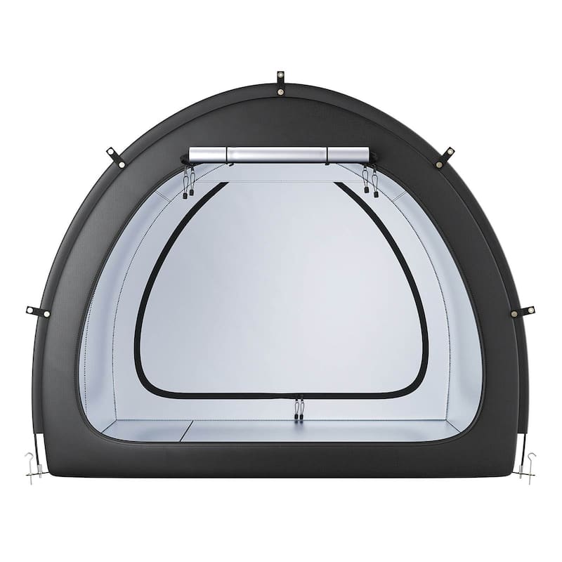 Black Outdoor Bike Shed for 5+ Bicycles Waterproof Oxford Fabric Storage Tent with Dual Doors - 67.20" x 84" x 96"