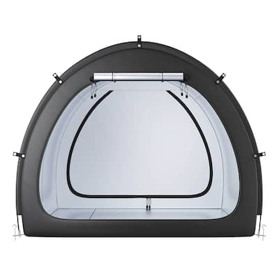 Black Outdoor Bike Shed for 5+ Bicycles Waterproof Oxford Fabric Storage Tent with Dual Doors - 67.20" x 84" x 96"