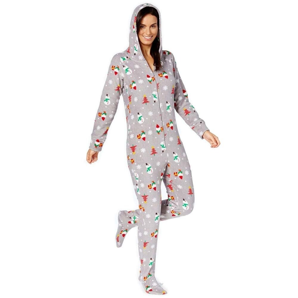 Shop Family Pajamas Women S Plus Size Holiday Printed Jump Happy Gnomes Size Extra Large Blue Overstock 27617698