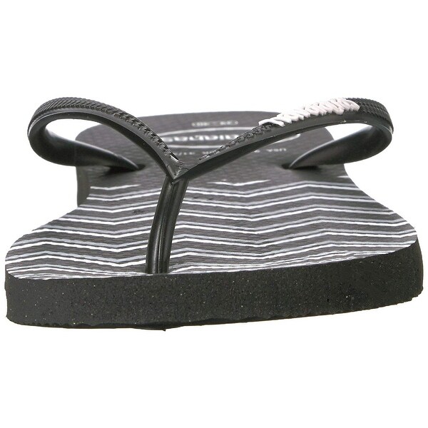 havaianas women's slim flip flops black
