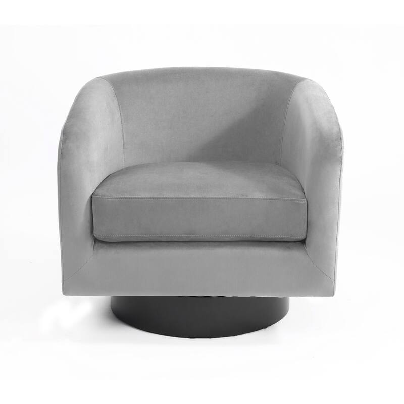 Modern Upholstered 360 degree Swivel Accent Arm Chair