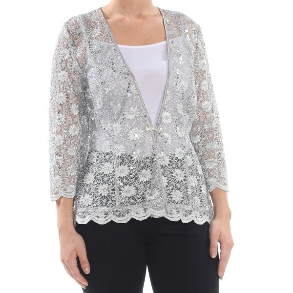 silver lace cardigan