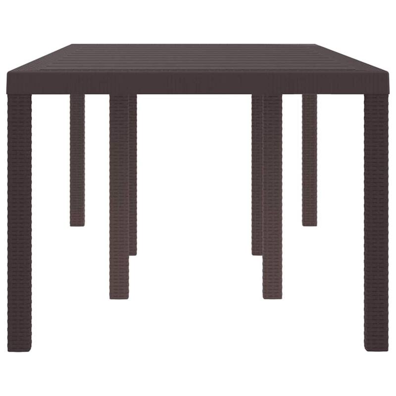 vidaXL Garden Table Anthracite/Brown poly rattan