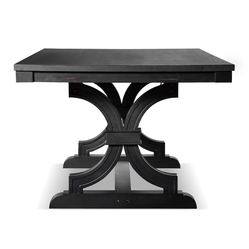Furniture of America Kieran Farmhouse 5-Piece Black Wooden Dining Set