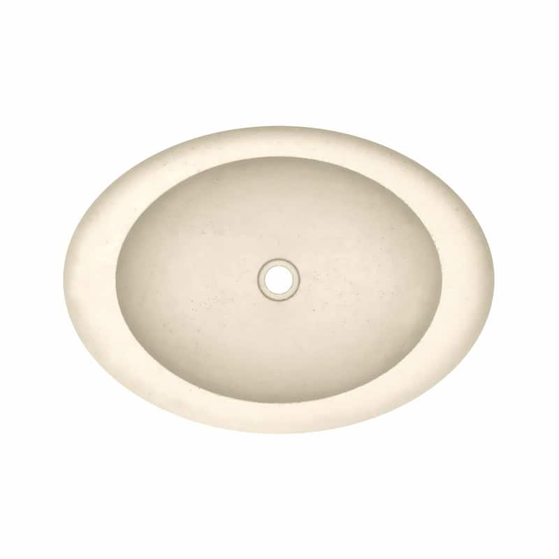 Cuyama NativeStone and Concrete Drop-in Bathroom Sink - 21" x 15" x 5"