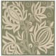 SAFAVIEH Courtyard Leatrice Indoor/ Outdoor Patio Backyard Rug - 7'10" x 7'10" Square - Olive/Natural