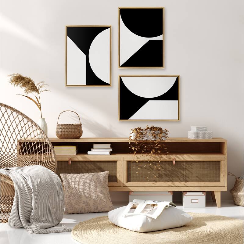 Kate and Laurel Sylvie Min Max Mod Set Canvas by Creative Bunch Studio