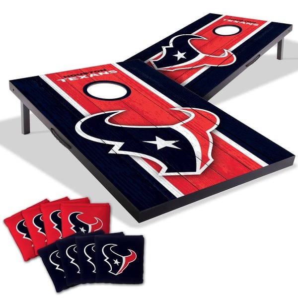 slide 2 of 7, Houston Texans NFL Compact 2x3 Tailgate Cornhole Board Set Include Carrying Case