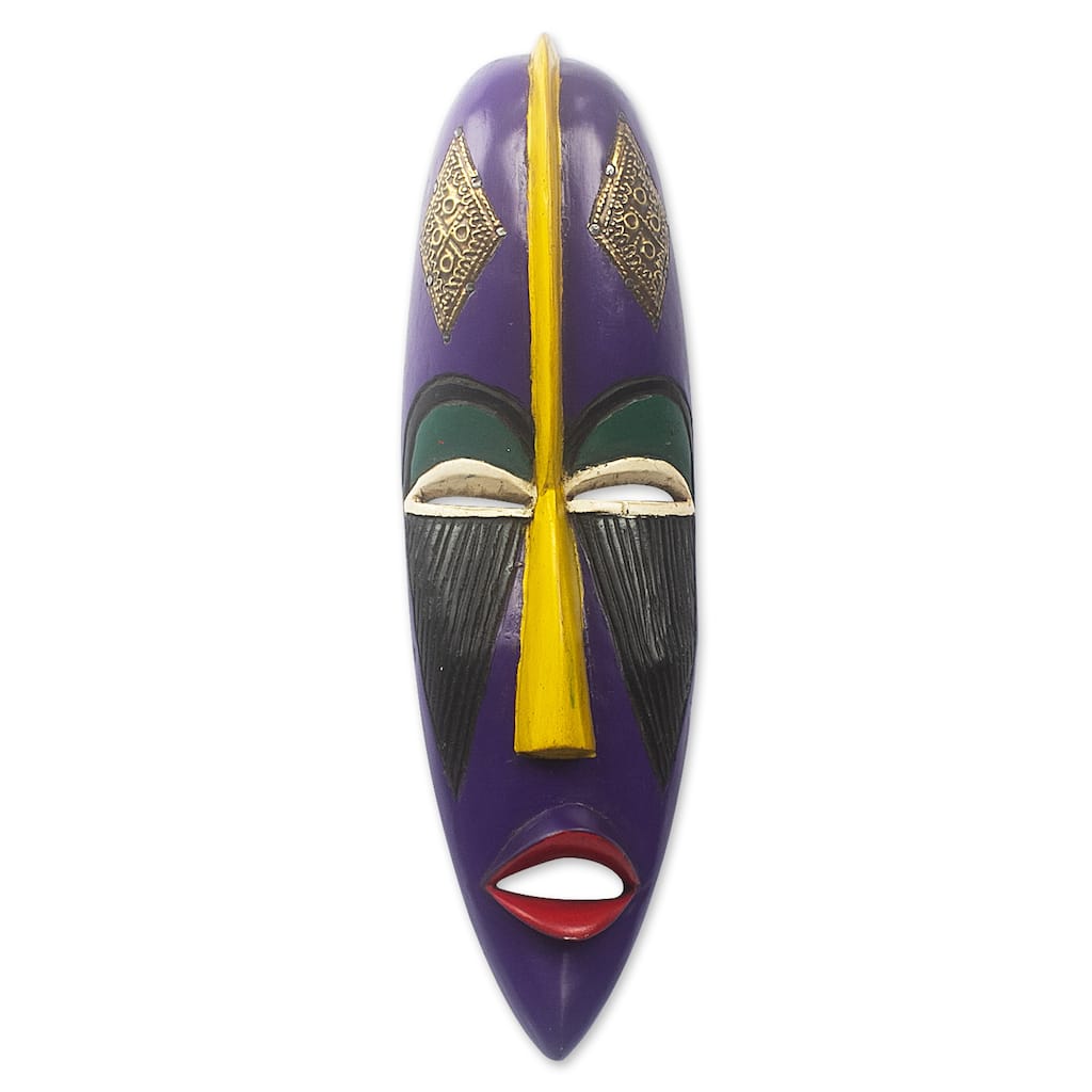 Novica Handmade Righteous Look African Wood Mask