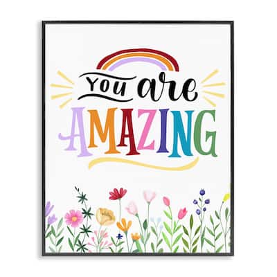 Stupell You Are Amazing Encouragement Framed Giclee Art Design By Kim Allen