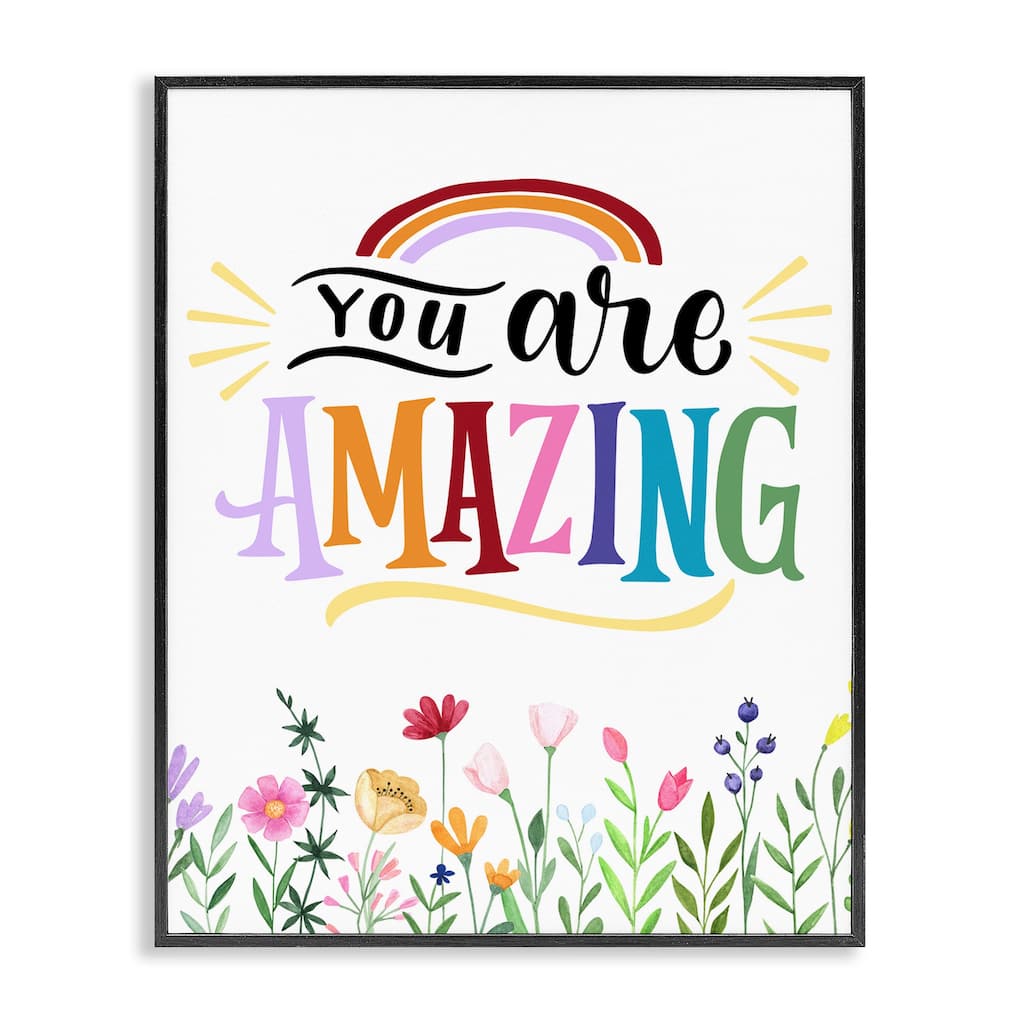 Stupell You Are Amazing Encouragement Framed Giclee Art Design By Kim Allen