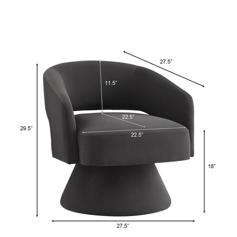 Modern Velvet Swivel Accent Chair, Set of 1